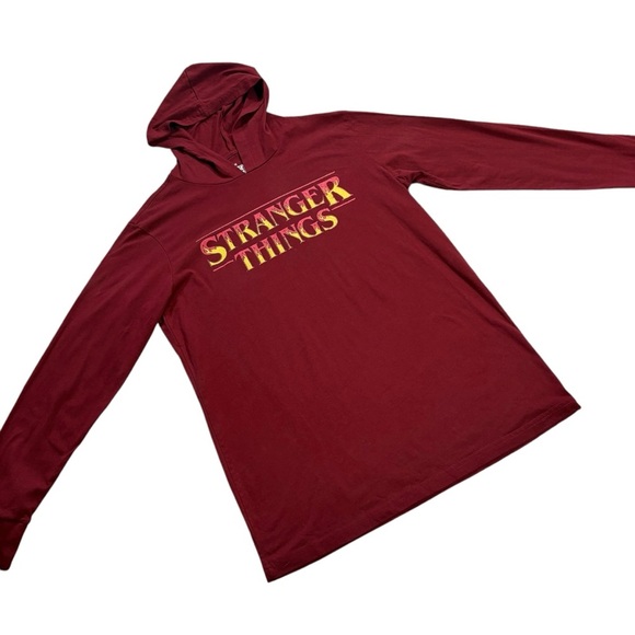 Mad Engine Tops Stranger Things Roll For Your Life DnD Dice Hooded-Tee, Size LG - Picture 3 of 11